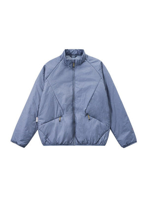 Water-repellent Sports Stand Collar Solid Color Windproof Cotton Jacket