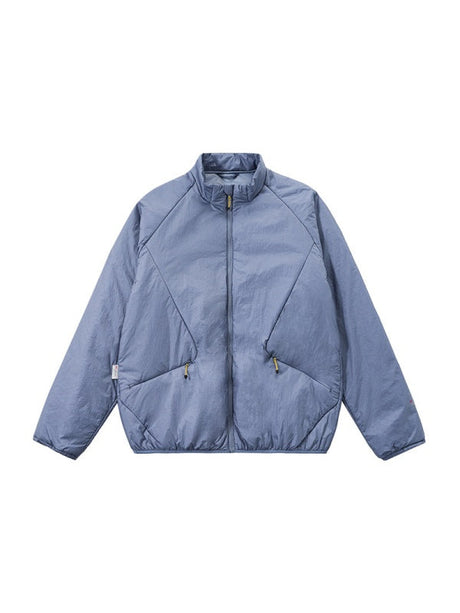 Water-repellent Sports Stand Collar Solid Color Windproof Cotton Jacket
