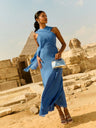 Shawl Backless Maxi Dress