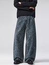 Lightning Jacquard Machete Loose Silhouette Jeans