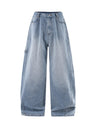 Retro Washing Old Blended Wide-leg Tooling Jeans