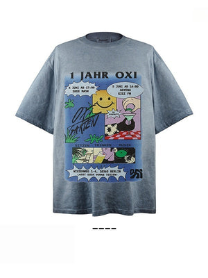 Liber Summer Neutral Printed Cartoon T-shirts