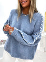 Chain Link 3D Effect Contrasting colors Sweaters