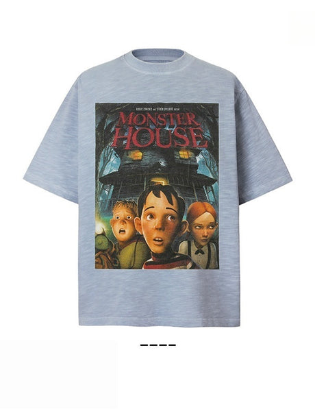 Liber Summer Neutral Printed Cartoon T-shirts