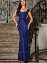 Sequined tights Fishtail Spaghetti Strap Maxi Dress