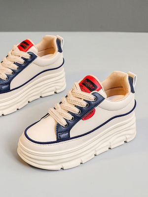 Colorblock Thick-Sole Women's Casual Sneakers