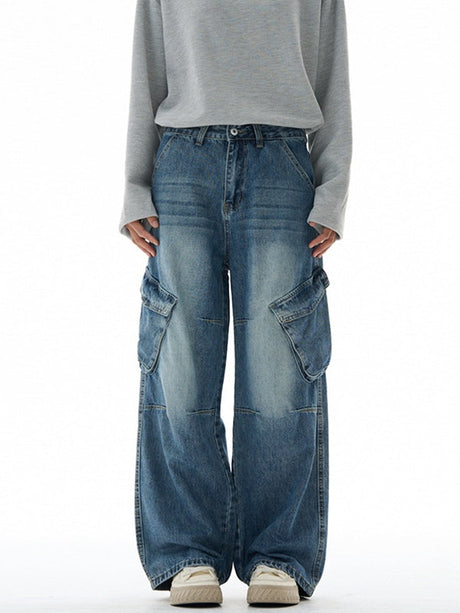 Liber Autumn Neutral wear Pocket decoration Jeans