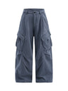 Function Outdoor Recreation Large Pockets Pleated Workwear Wide-leg Pants