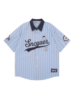 Stripes Patchwork Dog Pattern Shirts