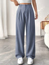 High waist Pocket Wide-leg Pants