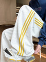 Liber Autumn Neutral wear Color matching Stripes Pants
