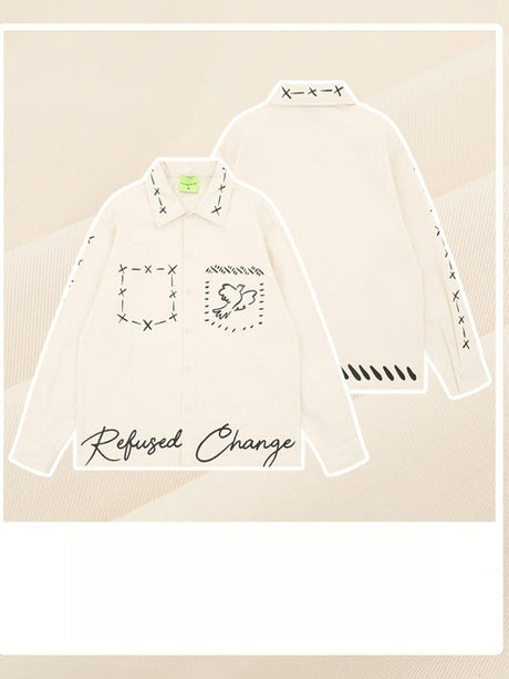 Liber Autumn Men's Printed Cartoon Shirts