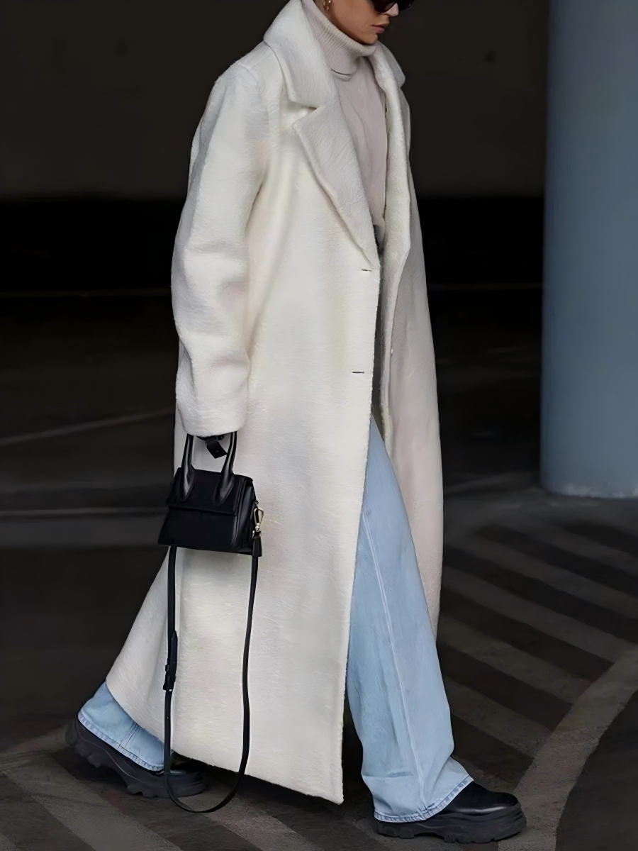 Keep Warm Long Sleeves With Lapel Plush Coats