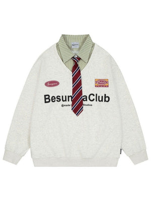 Liber Autumn Neutral wear Printed Letter Sweatshirts&Hoodies