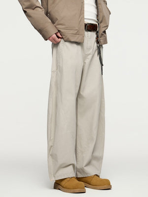 Liber Autumn Men's None Solid Color Cargo Trousers