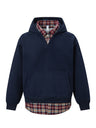 Plaid Splicing Loose Sports Hoodies