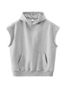 Street Rolled Sleeveless Hoodies Waistcoat Vest