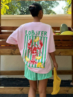 Casual And Versatile 3D Letter Pattern T-shirt