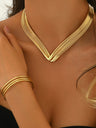 Multi-layer Opening Punk Style Necklace Bracelet Jewelry Sets