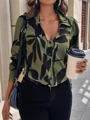 Printed Long Sleeves Blouse