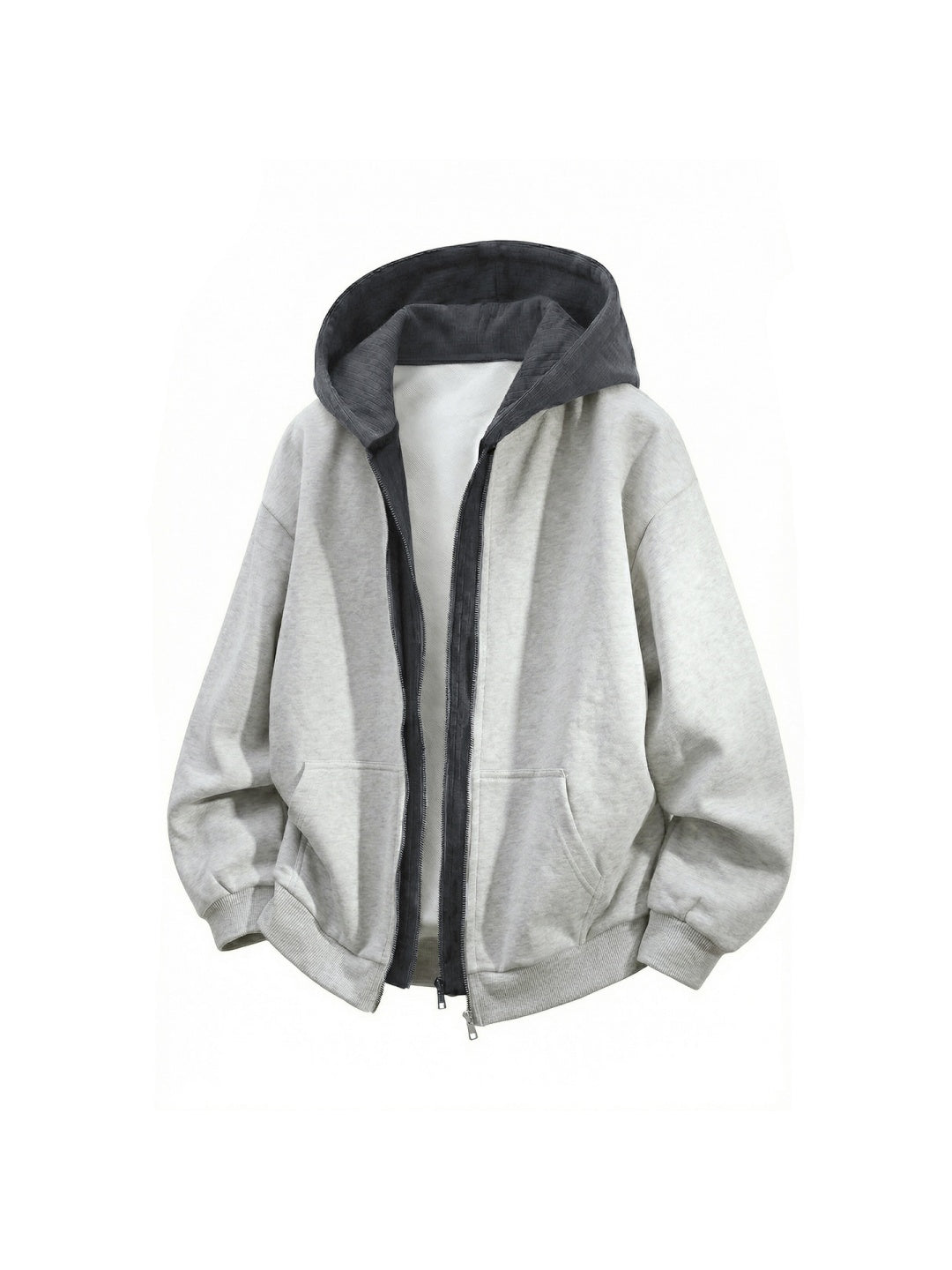 【EXPÉDITION NORMALE】Manteau à capuche à superposition color-block