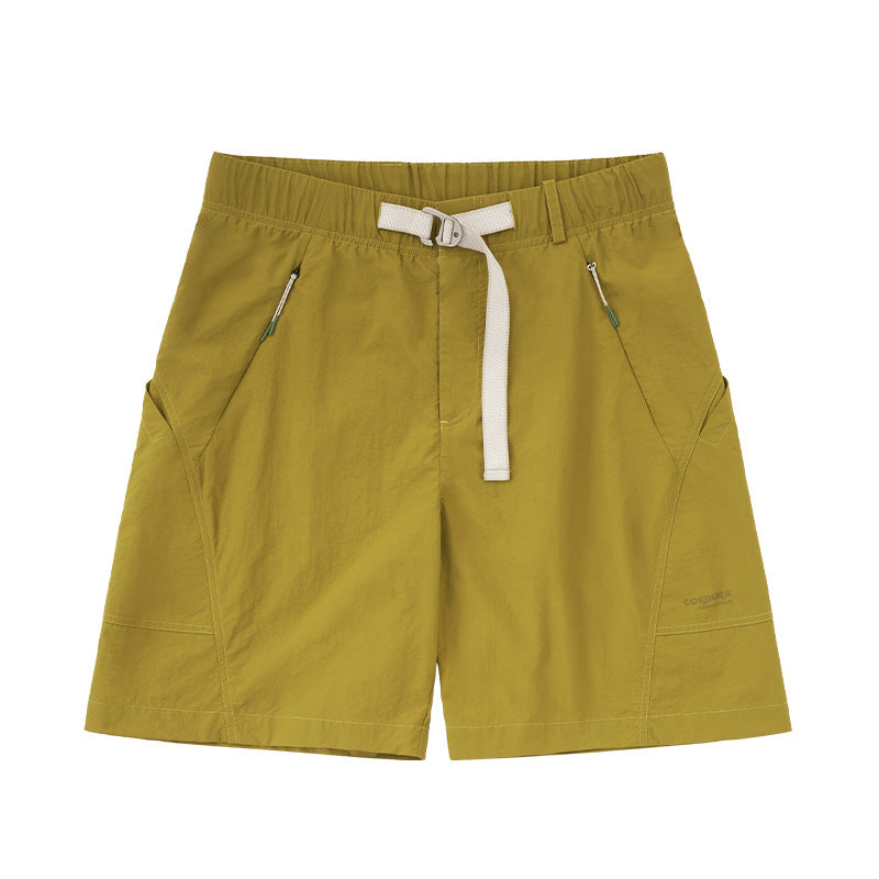 Drawstring Work Clothes Scimitar Shorts