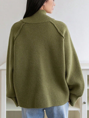 Liber Stand-up Collar Zipper Cardigans