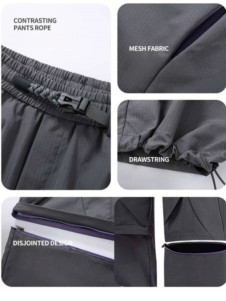 Loose-fit Segmentation Design Cargo Trousers