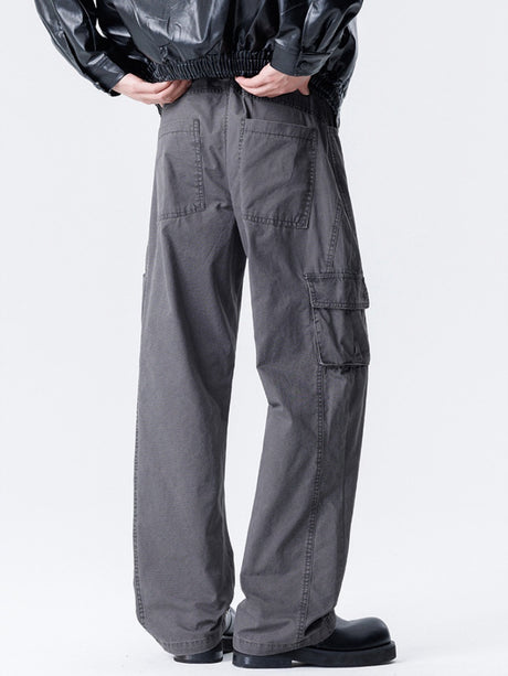 Distressed Patchwork Cargo Trousers