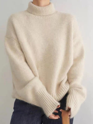 Liber Turtleneck Solid Color Solid Color Knitted Sweater
