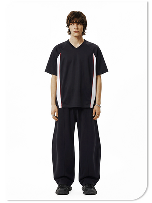 Antibacterial Cool Feeling Quick-drying Color-blocked T-shirt
