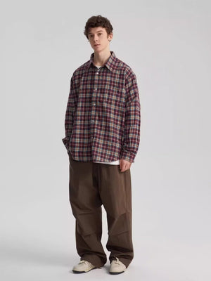 Plaid Loose Long-sleeved Shirt