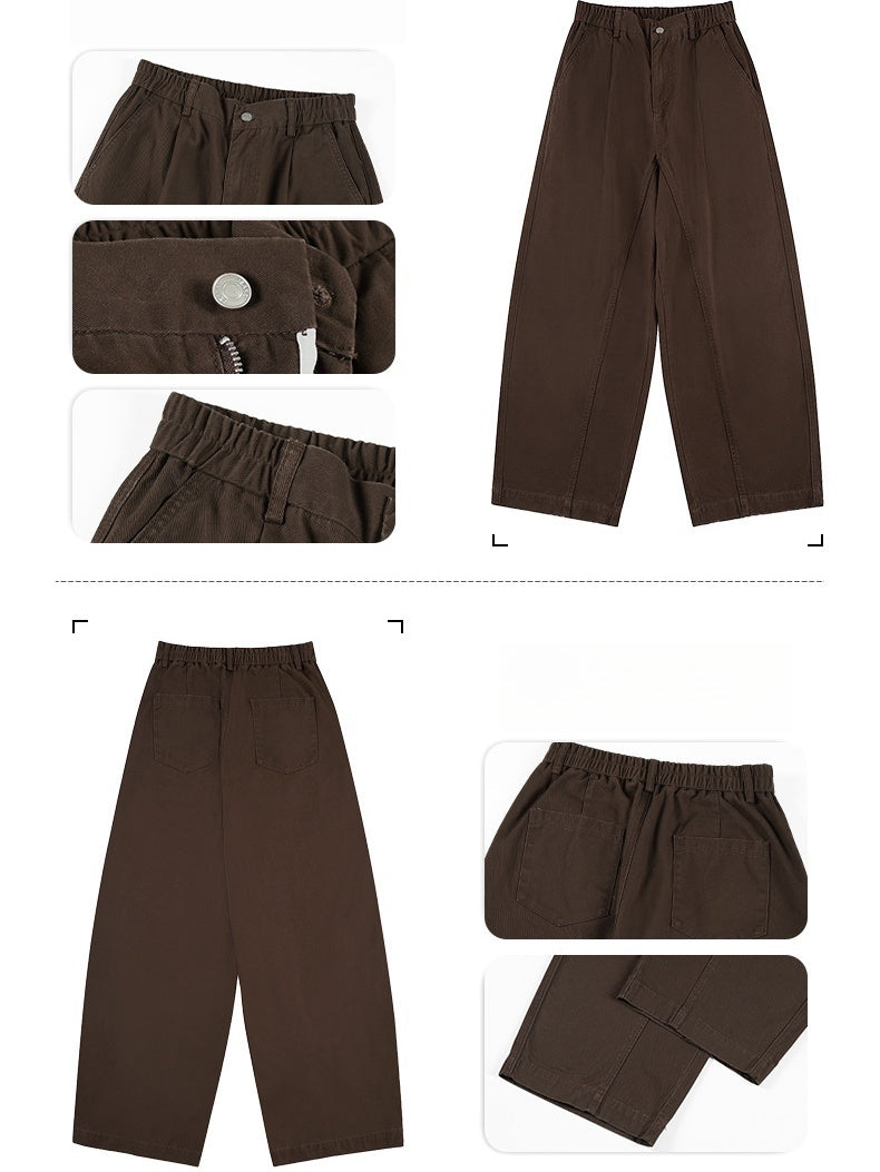 Arc Segmentation Design Washed Pants