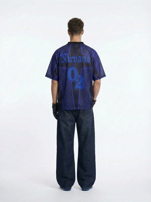 Printed Hollow Out Jersey T-shirts