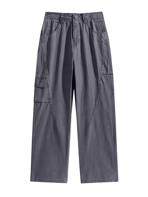 Distressed Patchwork Cargo Trousers