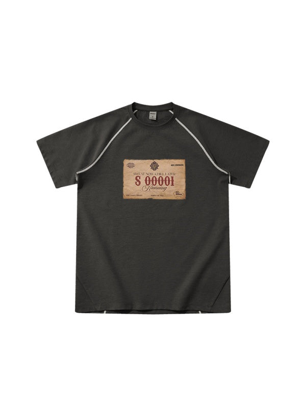 Retro Raglan Printed T-shirts