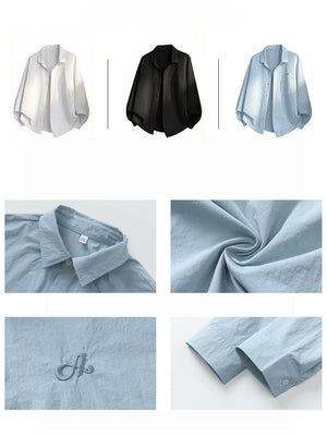 Micro Folds Cleanfit Loose-fit Shirts