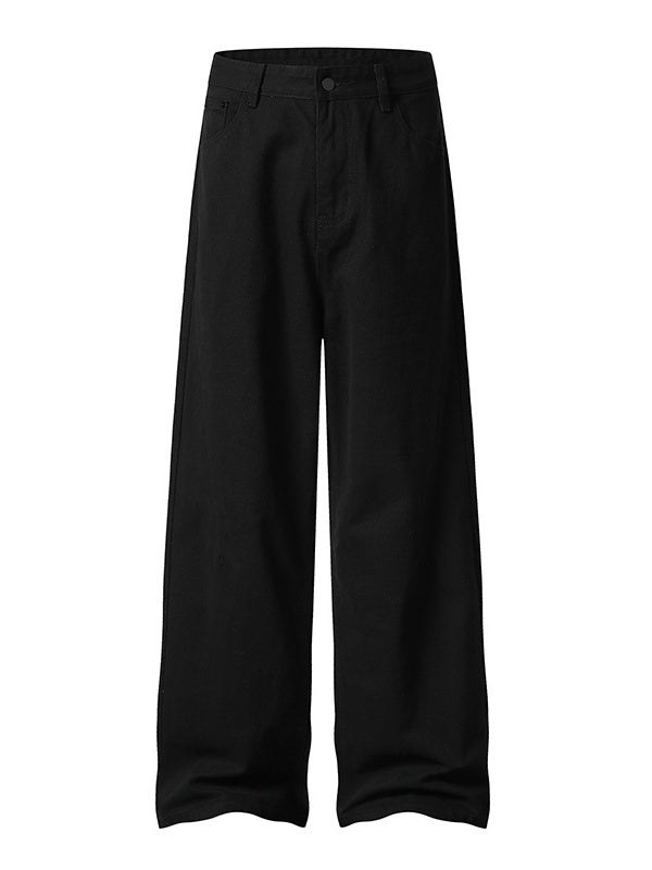 Versatile Straight-fit Wide-leg Pants