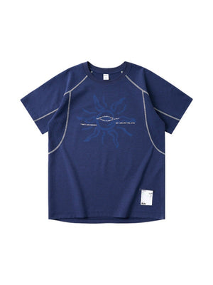 【EXPÉDITION NORMALE】T-shirts amples patchwork color-block 230 g