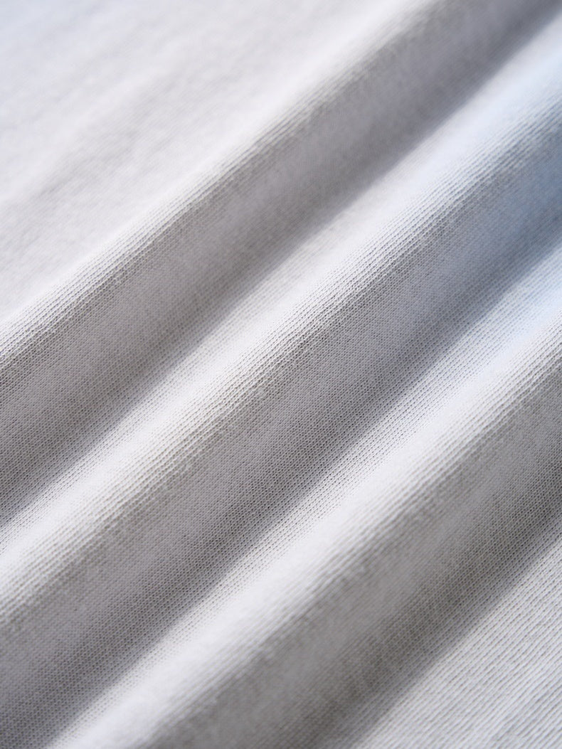 Cotton And Linen Printed Color-blocked Letter T-shirts