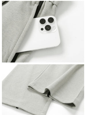 Stripes Sports Splicing Silhouette Straight Casual Pants