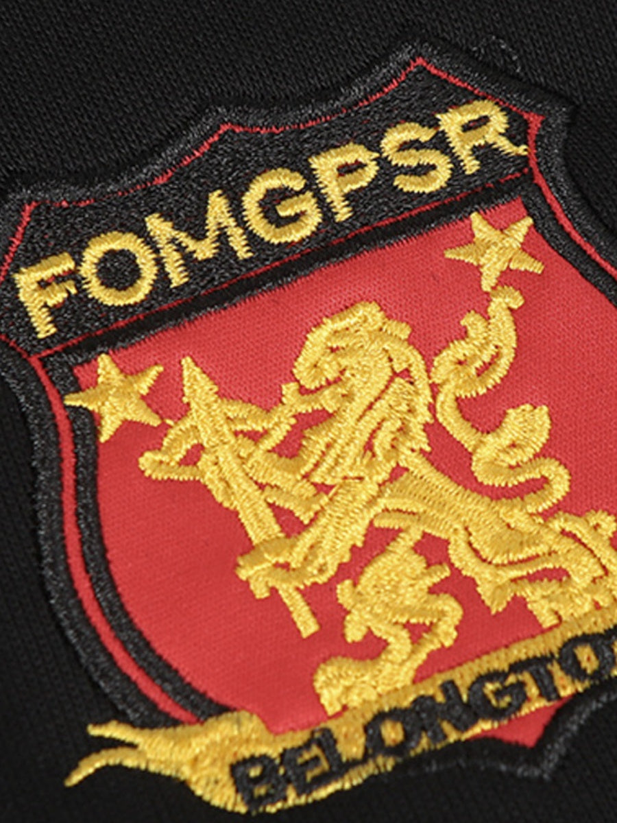 Keep Warm British Embroidered Logo Pole Bar Raglan Hoodies