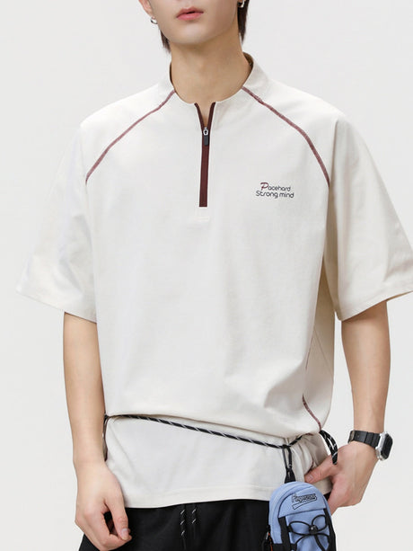 Color-blocked Lightweight Loose-fit T-shirts