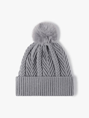 Bonnet à pompon jacquard, bonnet d'hiver en maille épaisse, doublure polaire chaude, taille unique