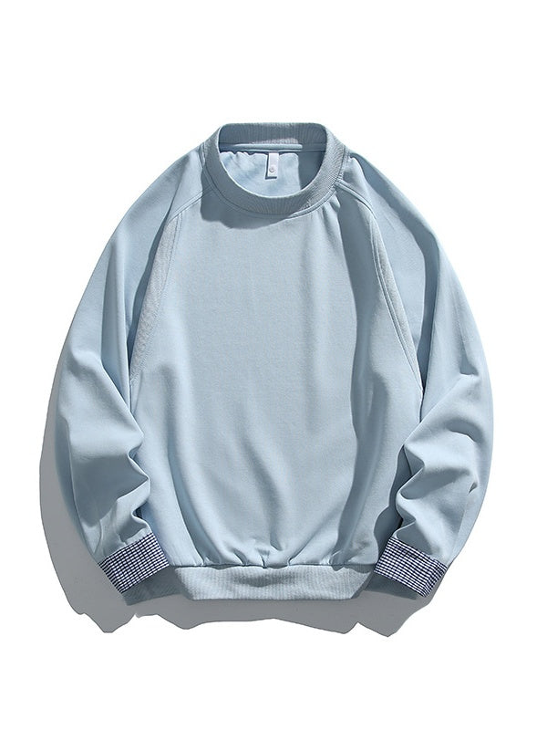 Pocket Color-blocked Loose-fit Sweatshirts&Hoodies