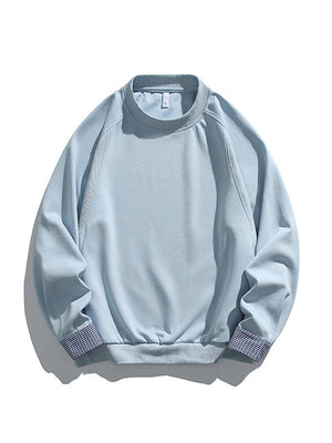 Pocket Color-blocked Loose-fit Sweatshirts&Hoodies