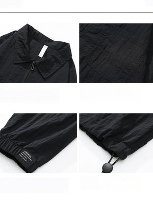 Outdoor Mountain Climbing Water Proof Loose Half Zipper POLO Shirt