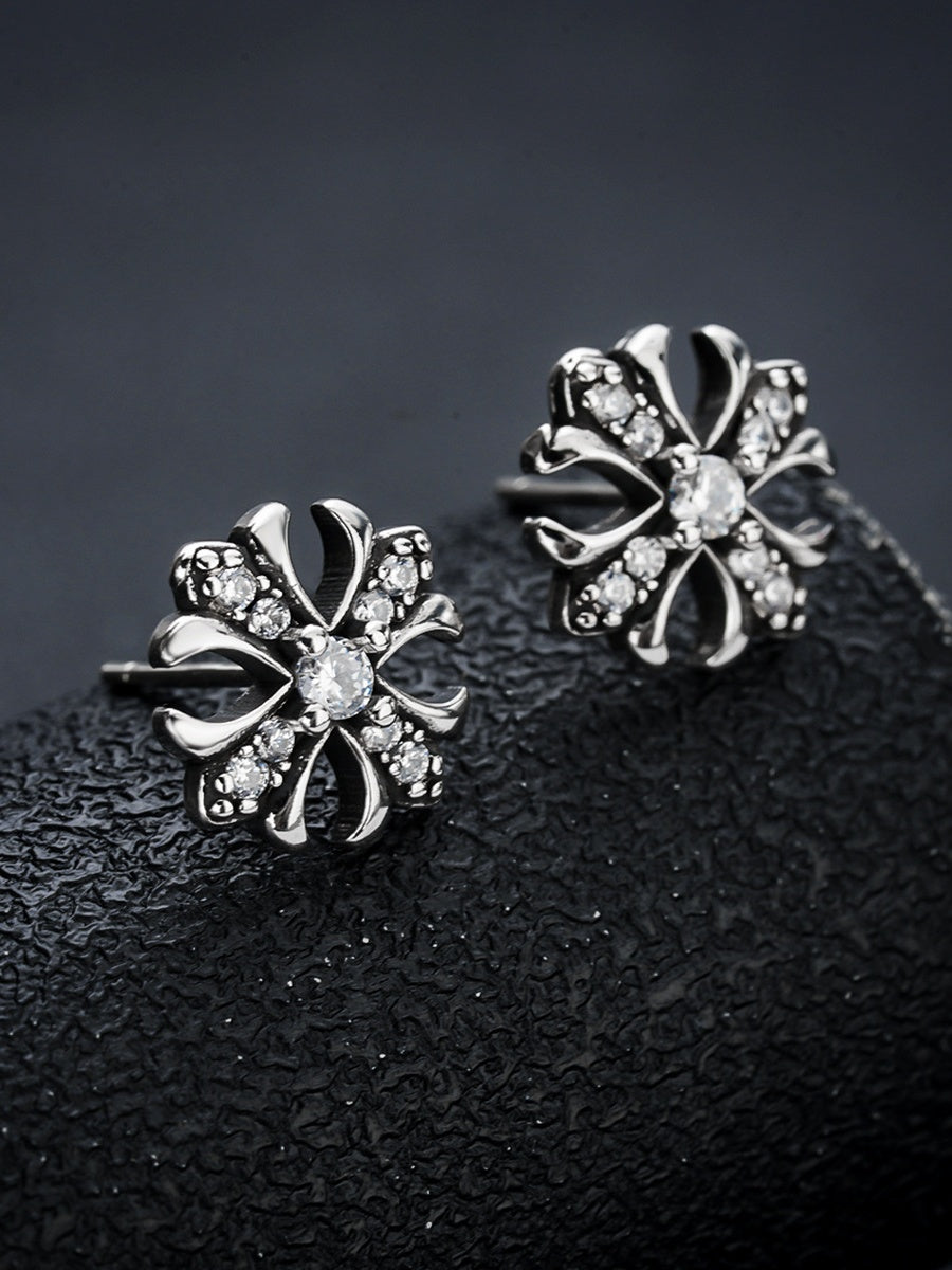 Boucles d'oreilles Haoshi en diamant croisé