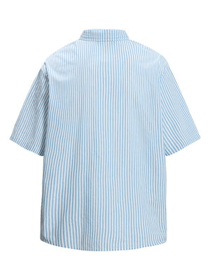 Letter Vertical Stripe Shirts