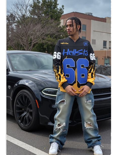 Neutral wear Splicing Letter Long-sleeved T-shirt